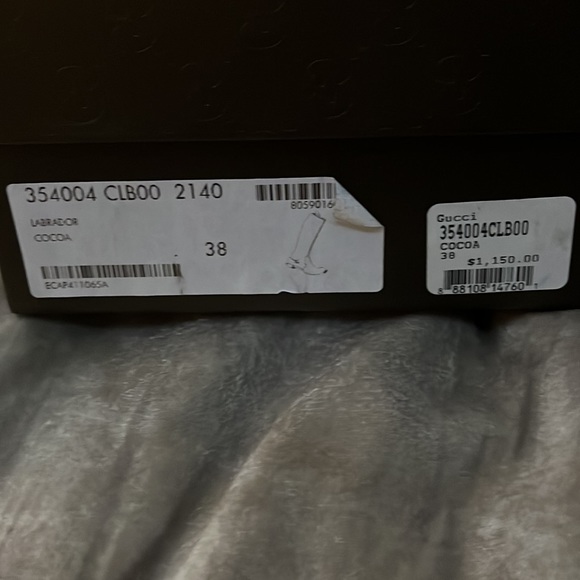 GUCCI WOMEN'S HORSEBIT FLAT SUEDE TALL KNEE BOOTS Dark Brown size 38. - Picture 9 of 9